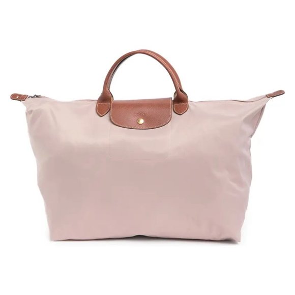 Longchamp Handbags - NWT LONGCHAMP Le Pliage Type L Travel Tote Weekender Powder Pink Made in France